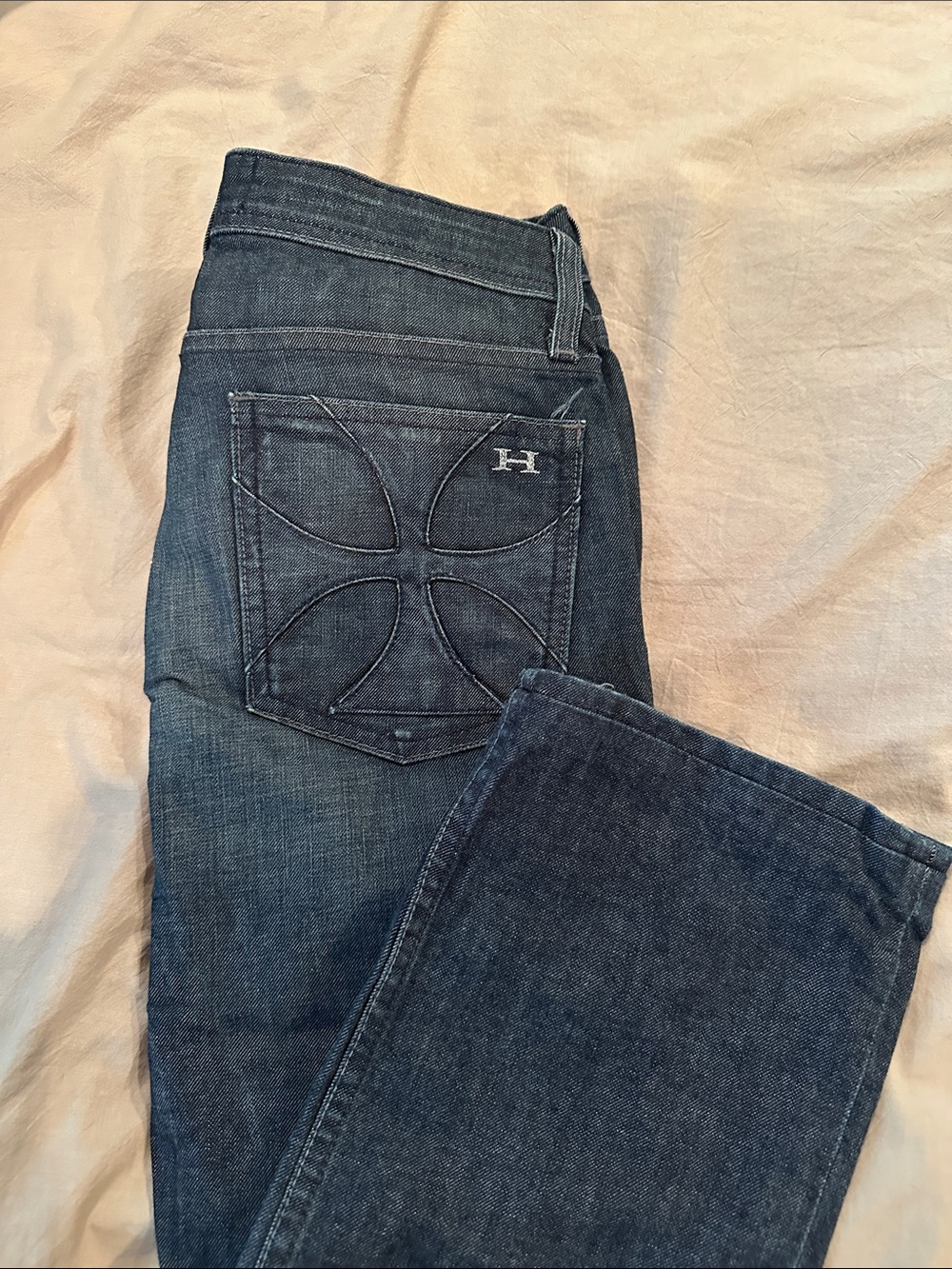 Habitual Women's Dark Blue Bootcut Jeans with Back Pocket Stitch